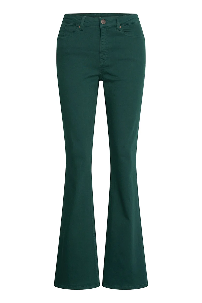 Groene broek met wijde pijpen | Cloud9 pants Dora pine