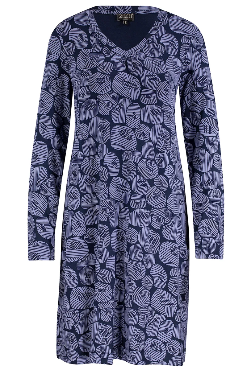 Zilch dress pockets graphic lavender