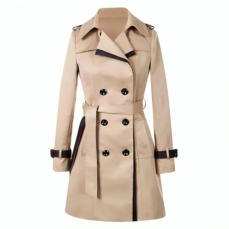 Stijlvolle Lange Dames Trenchcoat Isabel - Wikkel & Knopen