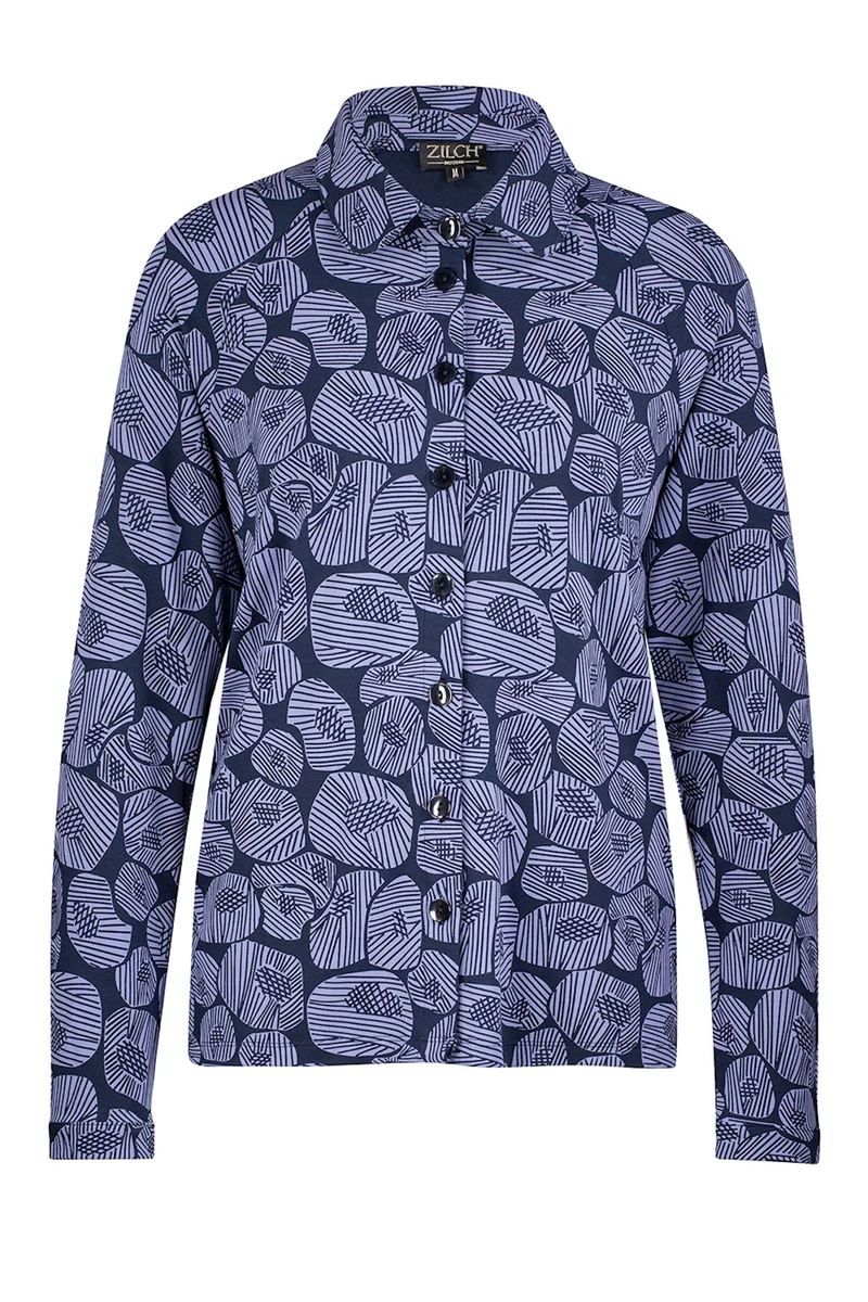 Paarse blouse | Zilch blouse graphic lavender