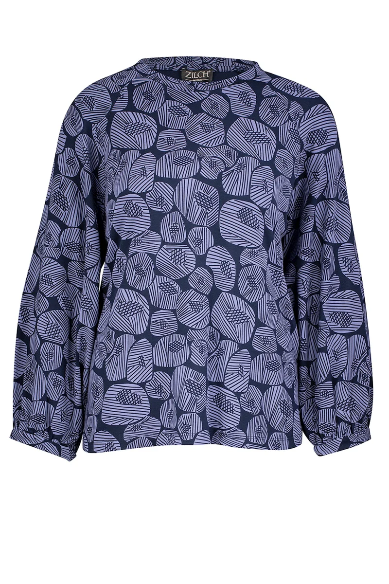 Top met raglanmouw | Zilch top raglan graphic lavender