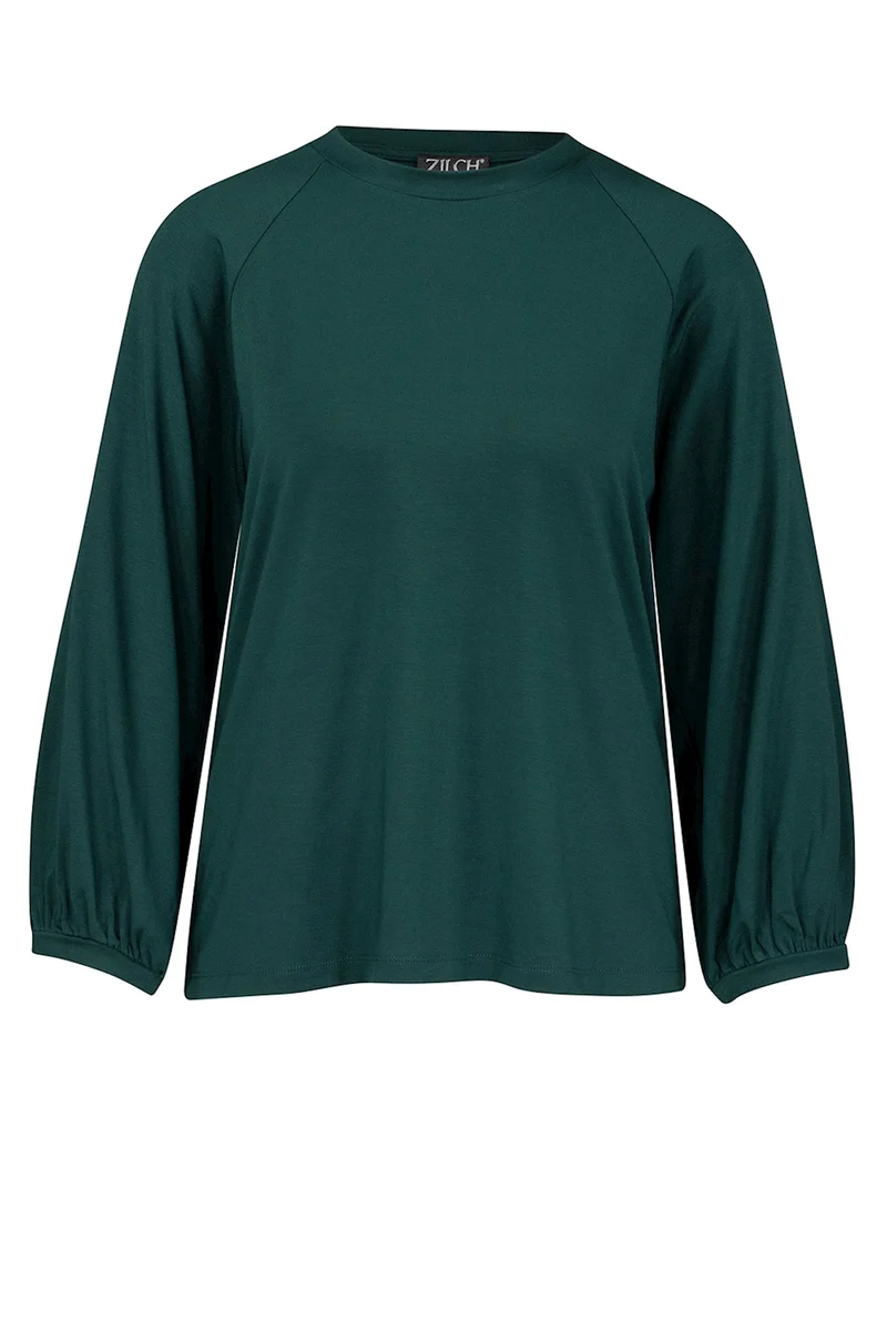 Groene top van katoen | Zilch top raglan pine