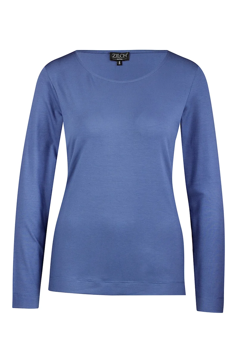 Blauwe aansluitende top | Zilch top basic azure