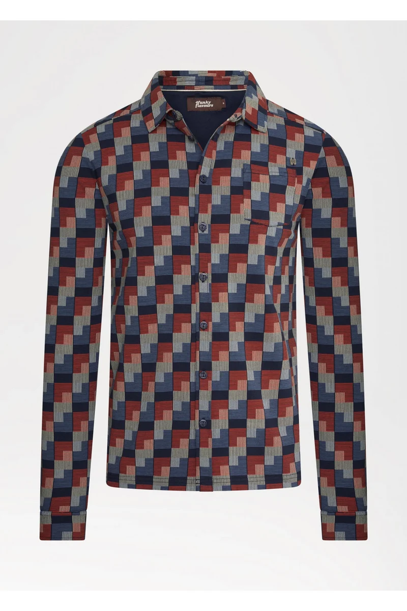Overhemd met geometrische print | 4Funkyflavours whenever wherever whatever
