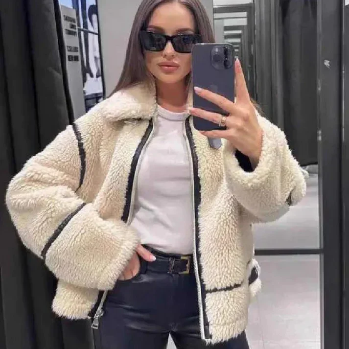 Luxe Korte Jas | Elegante Beige Herfstjas