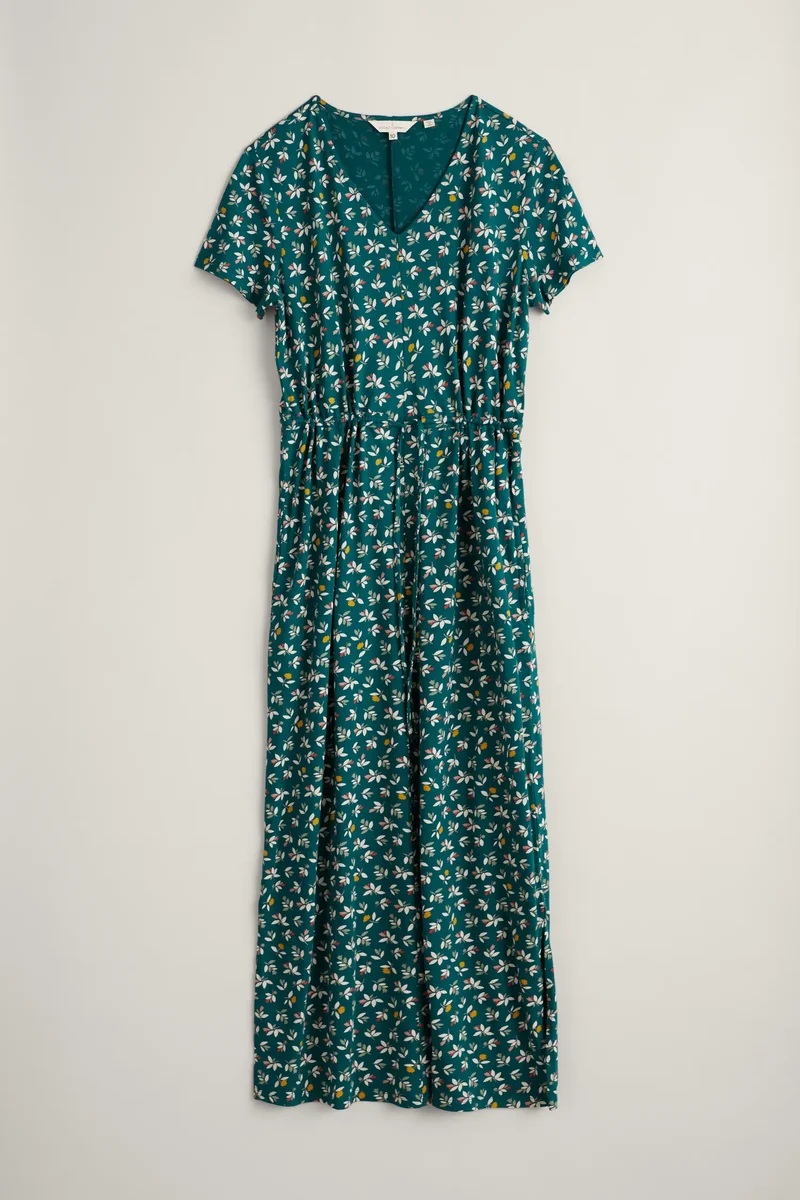 Seasalt Cornwall chy ryn dress flower cuttings dark wreckage