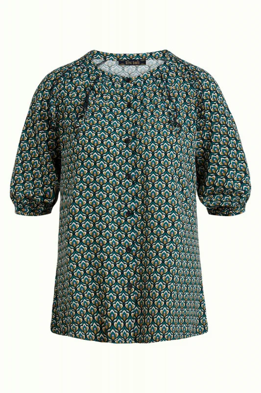 King Louie Lanie blouse pinar deep teal