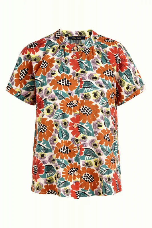 King Louie Stella blouse coconut umbre