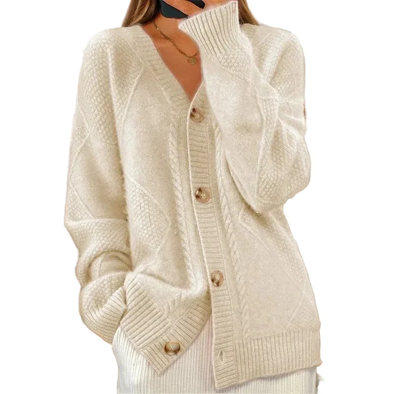 Dames Cardigan Kabelstrik Casual