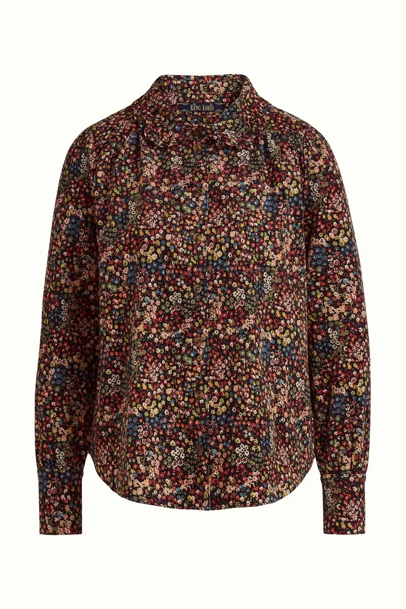 Blouse met kleine bloemetjes | King Louie Sophia blouse stage black