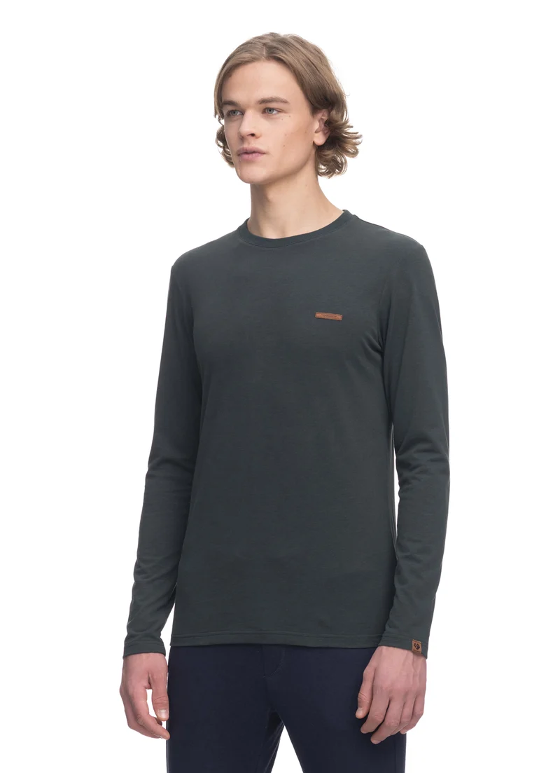 Effen shirt met lange mouw | Ragwear longsleeve zaki dark green