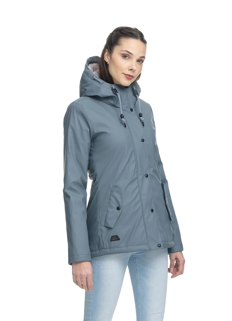 Blauwgrijze winterjas | Ragwear jacket margge blue grey