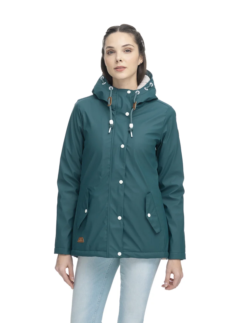 Warme winterjas | Ragwear jacket margge dark green
