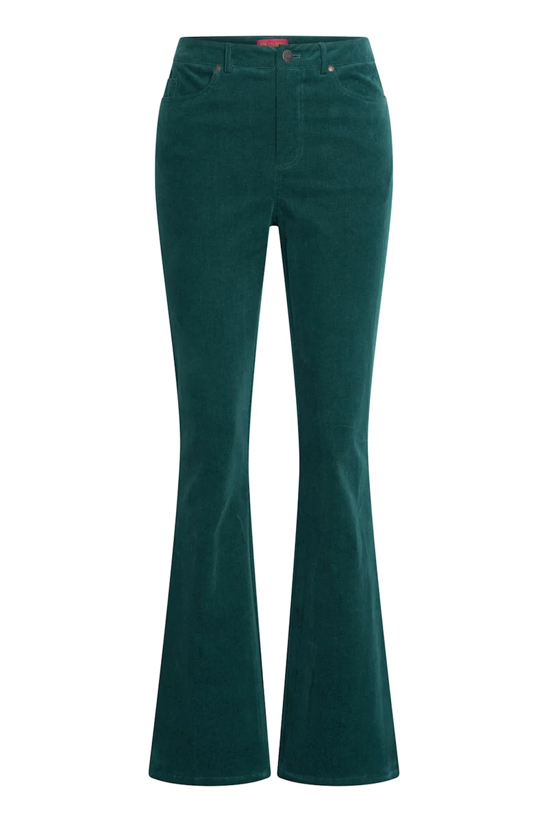 Groene ribstof broek | Cloud9 pants Dora pine
