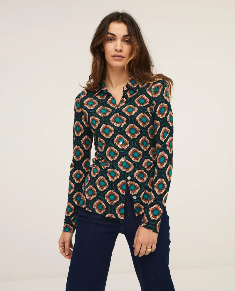 Blouse van duurzame viscose | Surkana shirt black