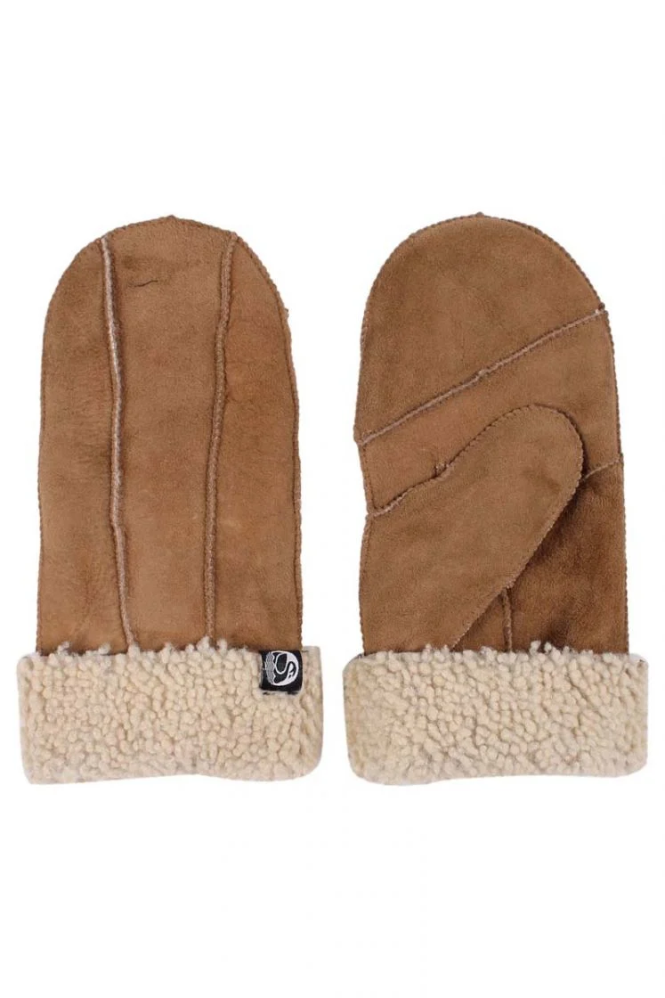 Danefae no waste sheepskin gloves cognac