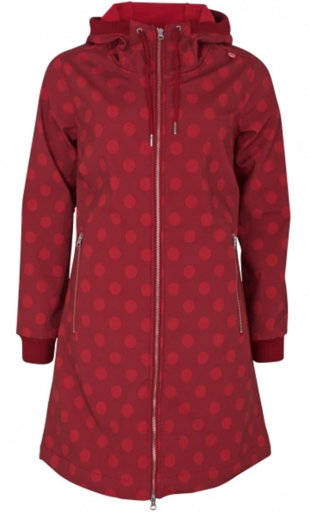 Danefae Danejane Softshell Dark Red/red dots