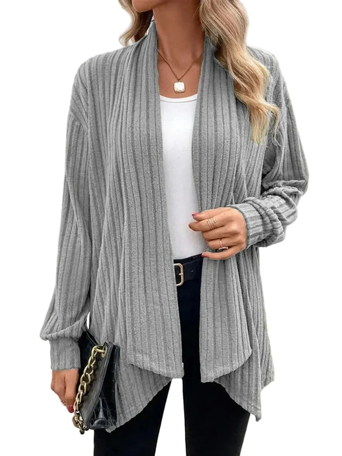 Dames Drape Cardigan met Ribbels
