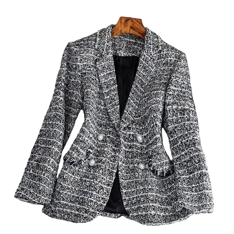 Dames Blazer Tweed Stijlvol