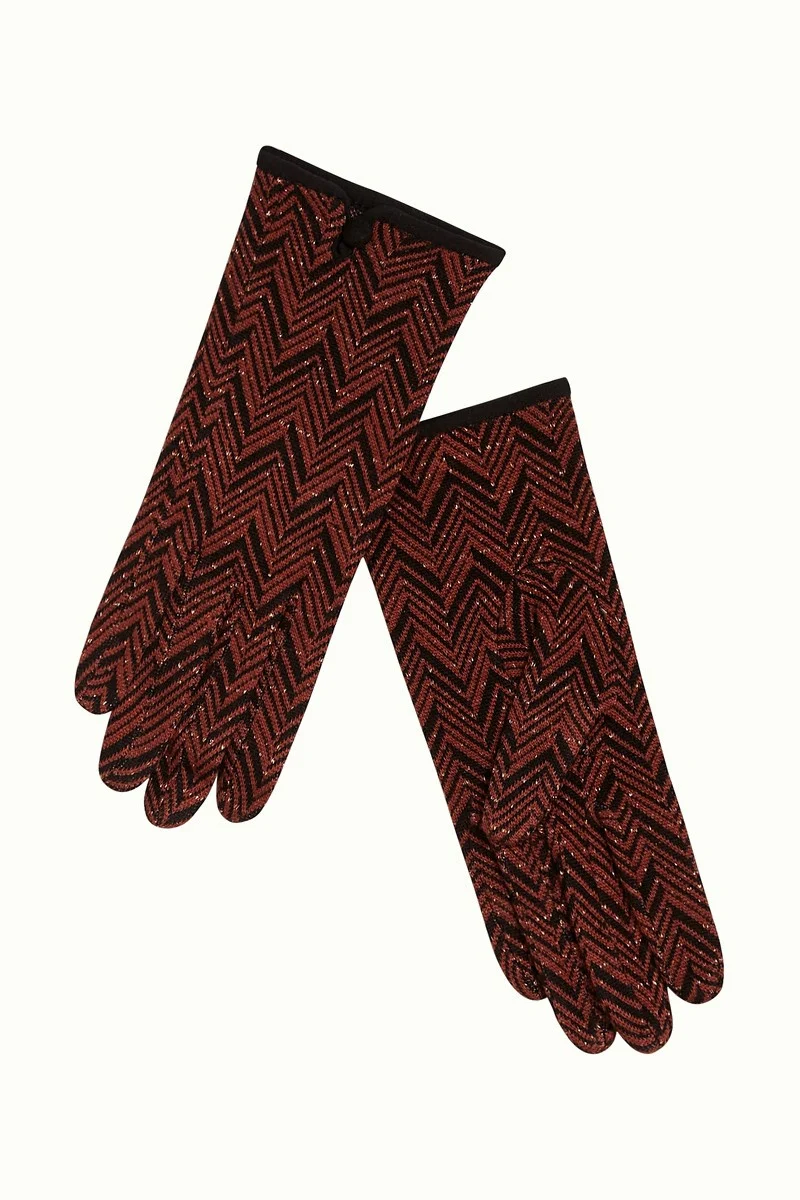 King Louie glove facet henna red