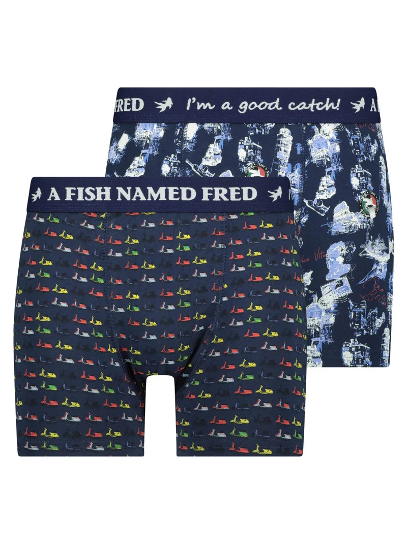A fish named Fred 2pack boxers Italy navy blue