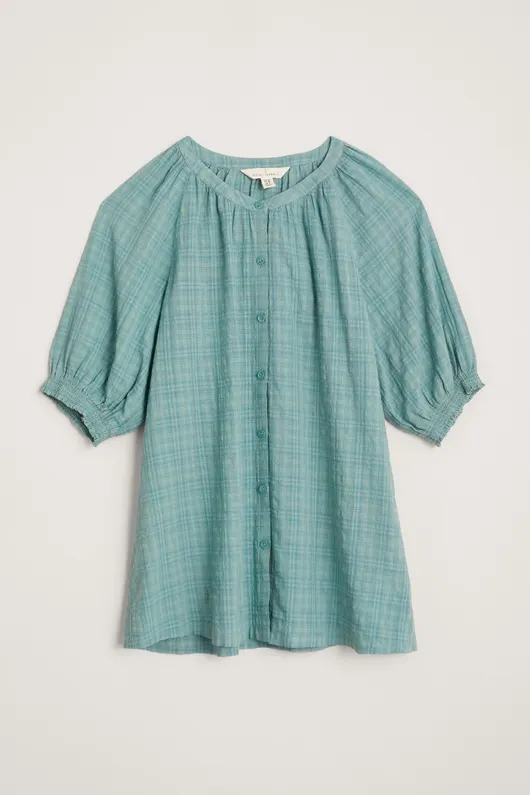 Duurzame blauwe blouse | Seasalt Cornwall polgase top sardine
