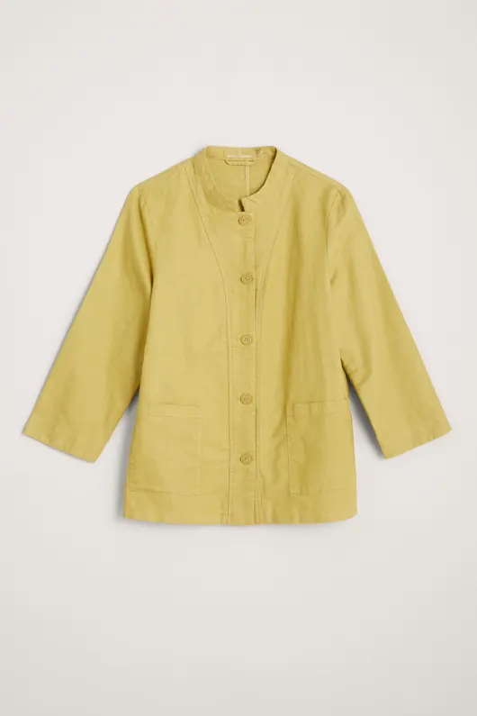 Gele jas met knopen | Seasalt Cornwall clear bloom jacket pickle