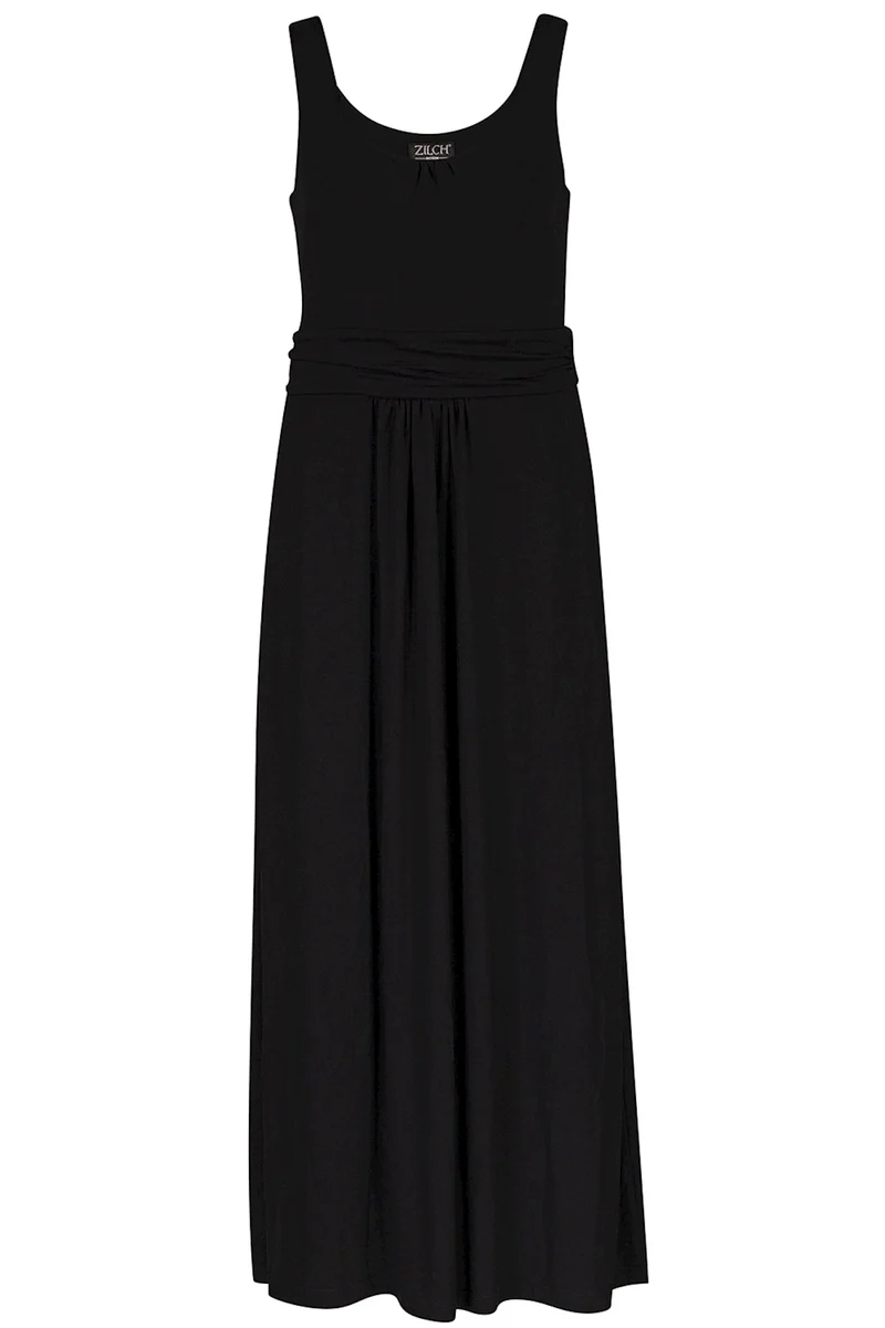 Mouwloze zwarte jurk | Zilch dress long black