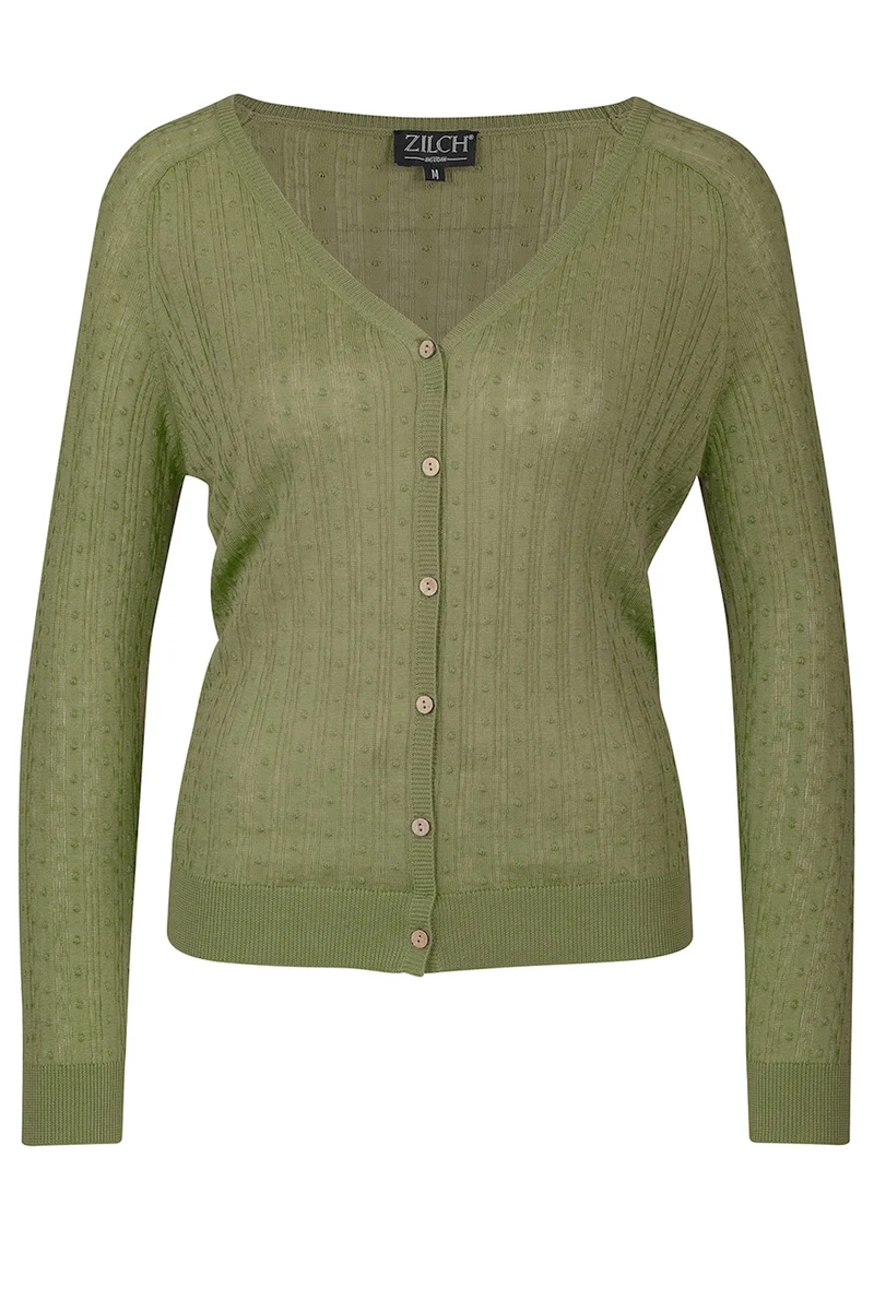 Zilch cardigan V-neck moss