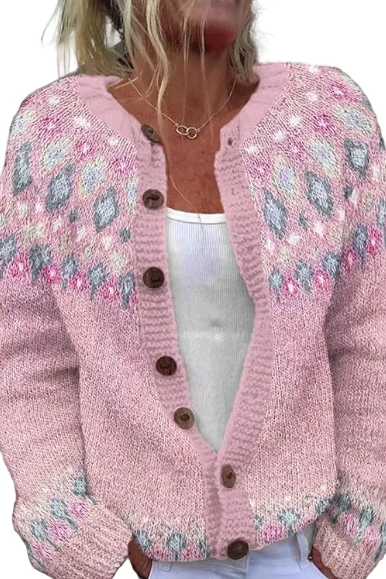Dames Vest met Scandinavisch Patroon