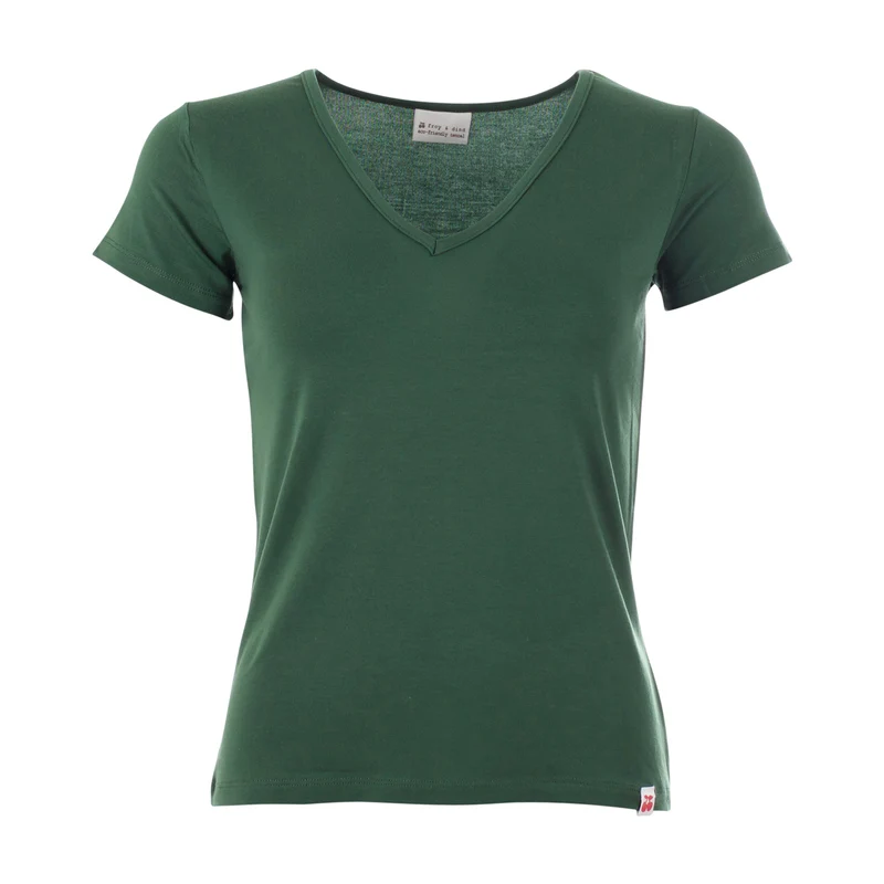 Groene top met V-hals | Froy & Dind shirt Alice green