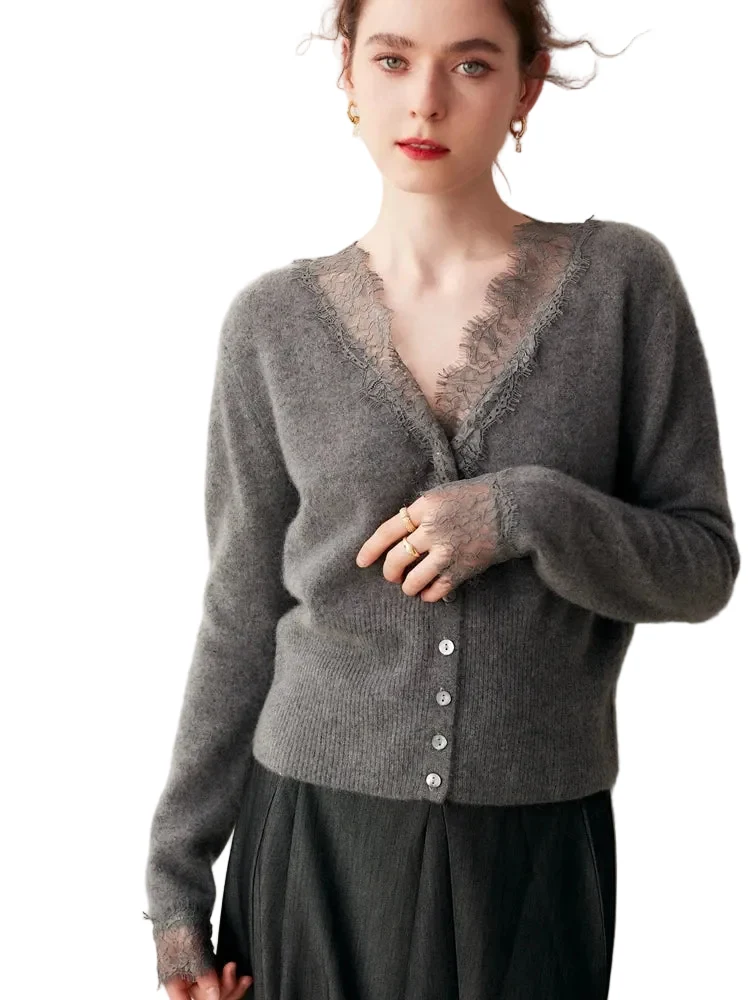 Dames Vest Met Kanten Rand