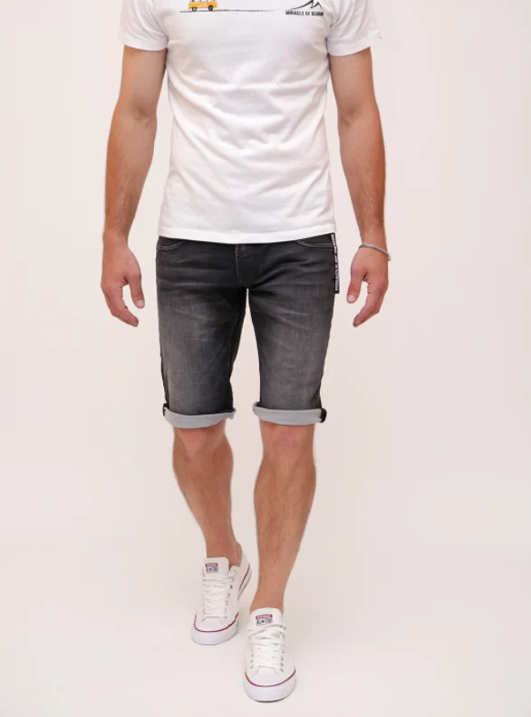 Zwarte korte spijkerbroek | M.O.D. Thomas shorts fana black