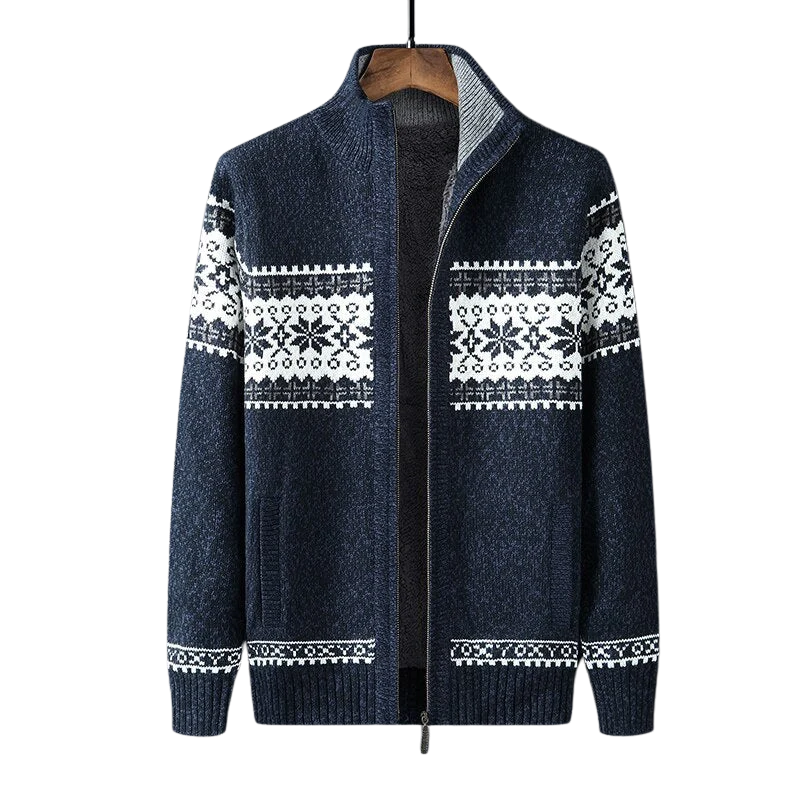 Comfortabel gebreid herenvest met ritssluiting