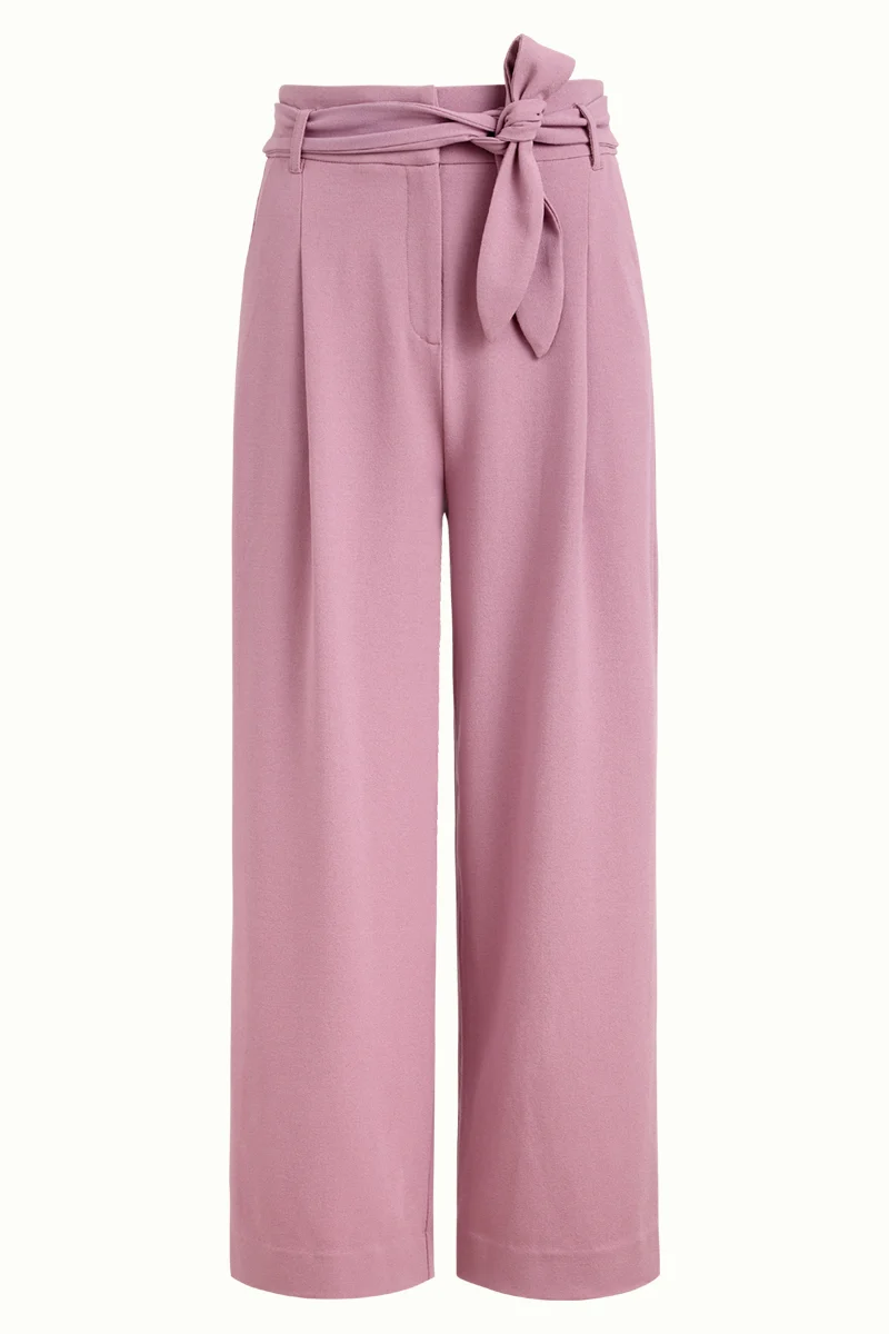 Mid waist pantalon | King Louie Ava pants woven crepe orchid pink