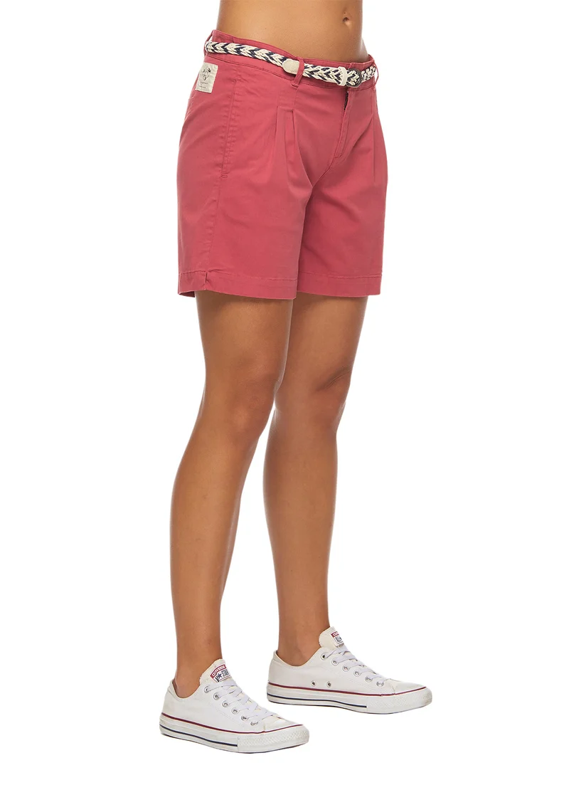 Korte broek met gevlochten riem | Ragwear tetto organic short rose