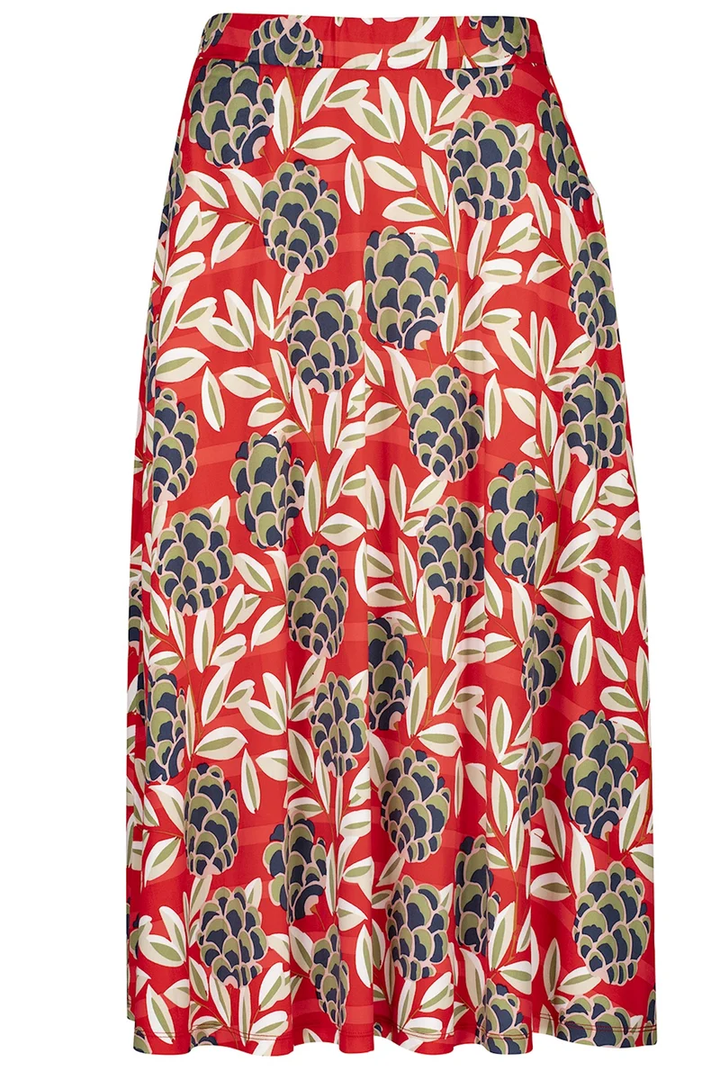 Zilch skirt midi botanic poppy