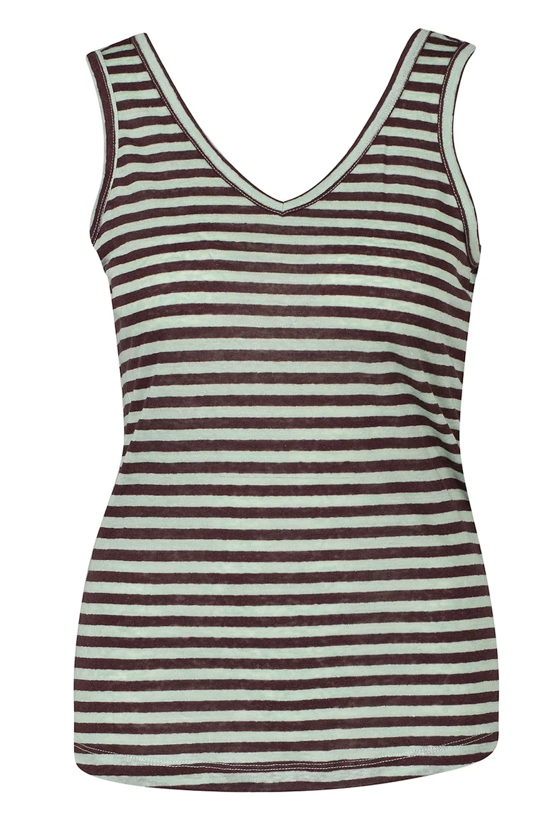 Zilch singlet reversible small stripe pistache