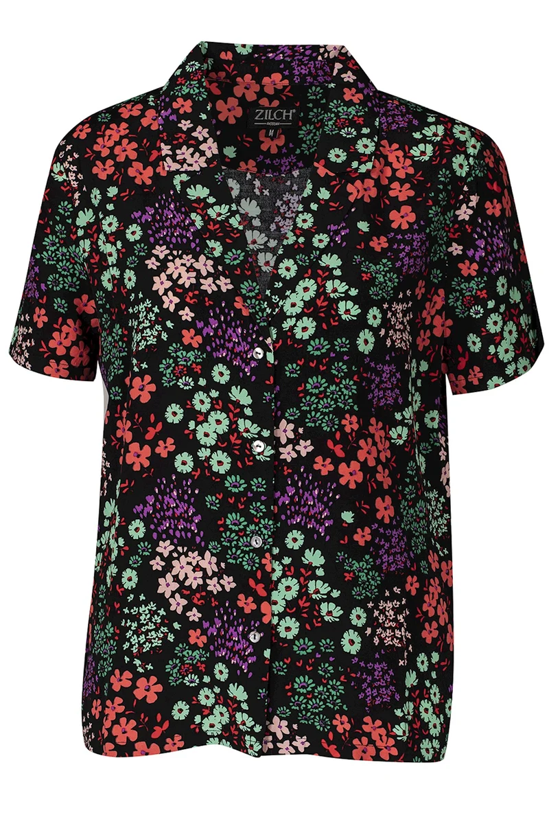Zilch blouse flowerfield black