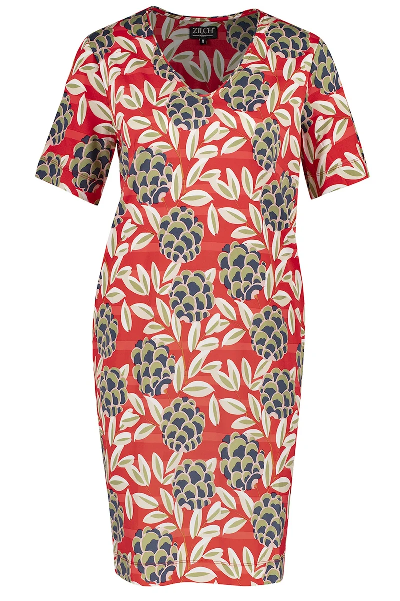 Zilch dress v-neck botanic poppy