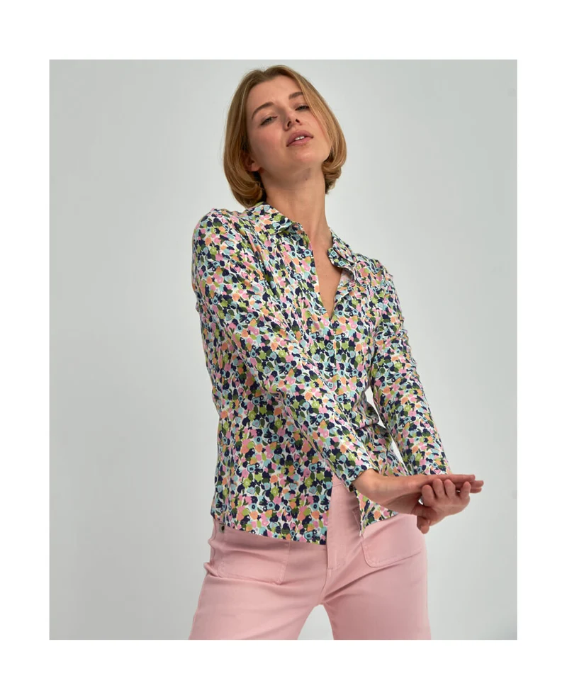 Blouse met lange mouw | Surkana long sleeves shirt green