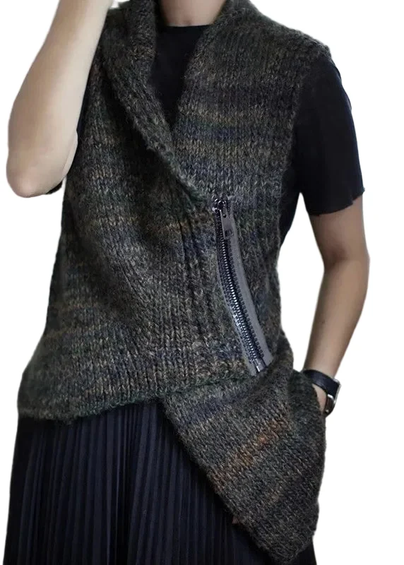 Dames Asymmetrisch Vest met Ritssluiting