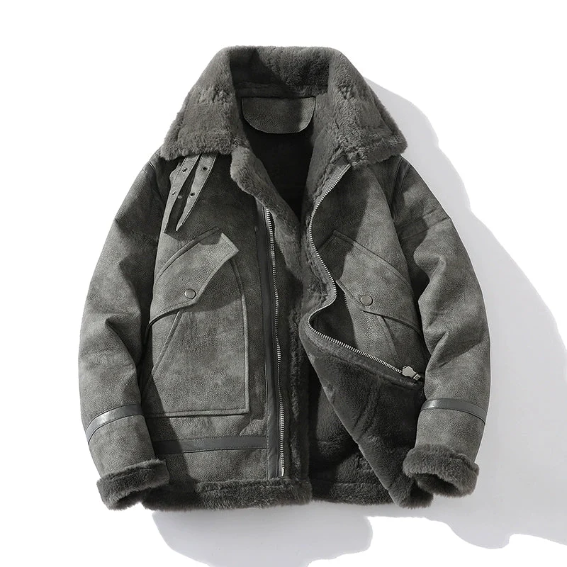 Heren Moto-Jas met Shearling Constructie