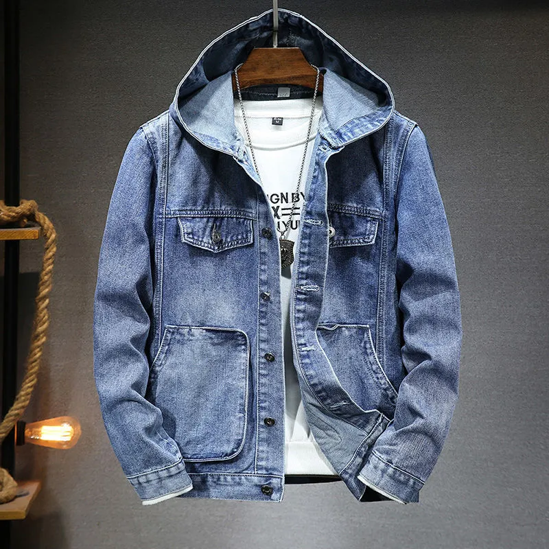 Denim Spijkerjas met Capuchon voor Heren - Klassiek Design