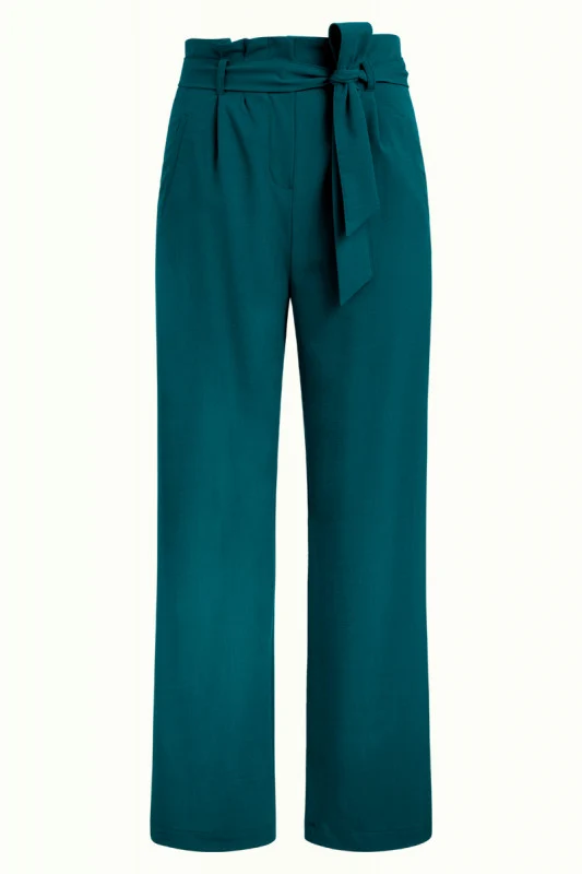 Mid waist broek met losse fit | King Louie neva pants timba dragonfly green