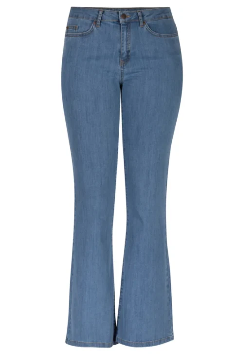 5-pocket jeans met wijde pijpen | Cloud9 Dora bell bottom washed light blue