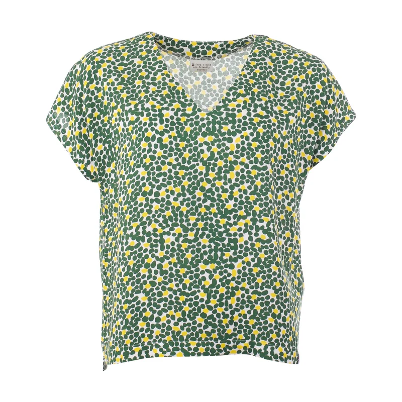 Froy & Dind shirt Jenny pebbles green twill