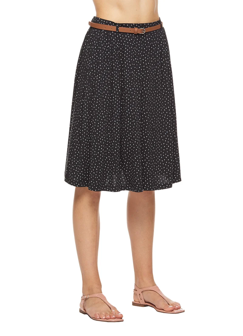 Rok met stippenprint | Ragwear olina organic skirt black
