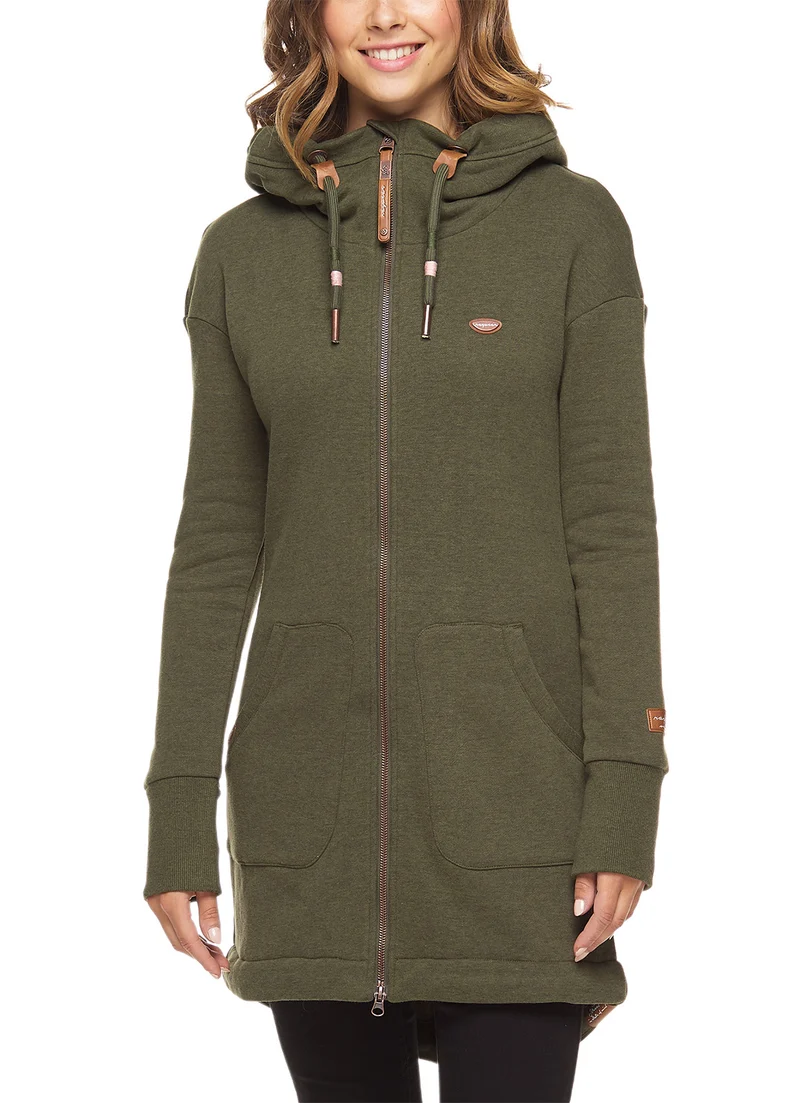 Groen lang vest | Ragwear kamy sweatshirt olive