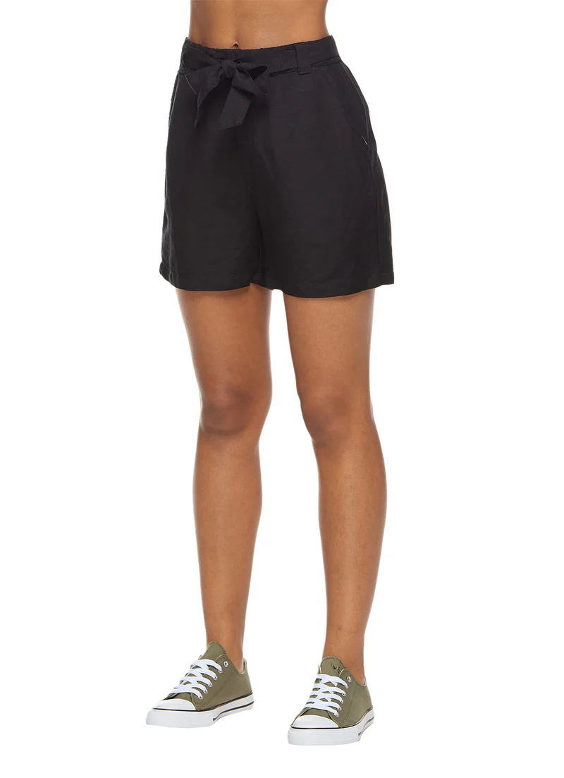 Zwarte linnen broek | Ragwear bety organic short black